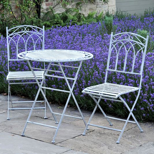 Image of a metal bistro set